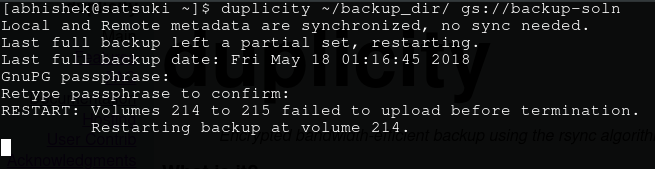 Encrypted Backups Using Duplicity & Google Cloud Storage
