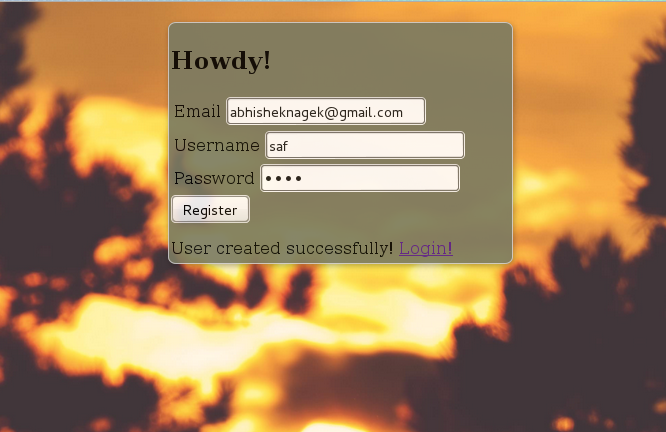 AJAX registration form using jQuery